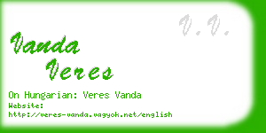 vanda veres business card